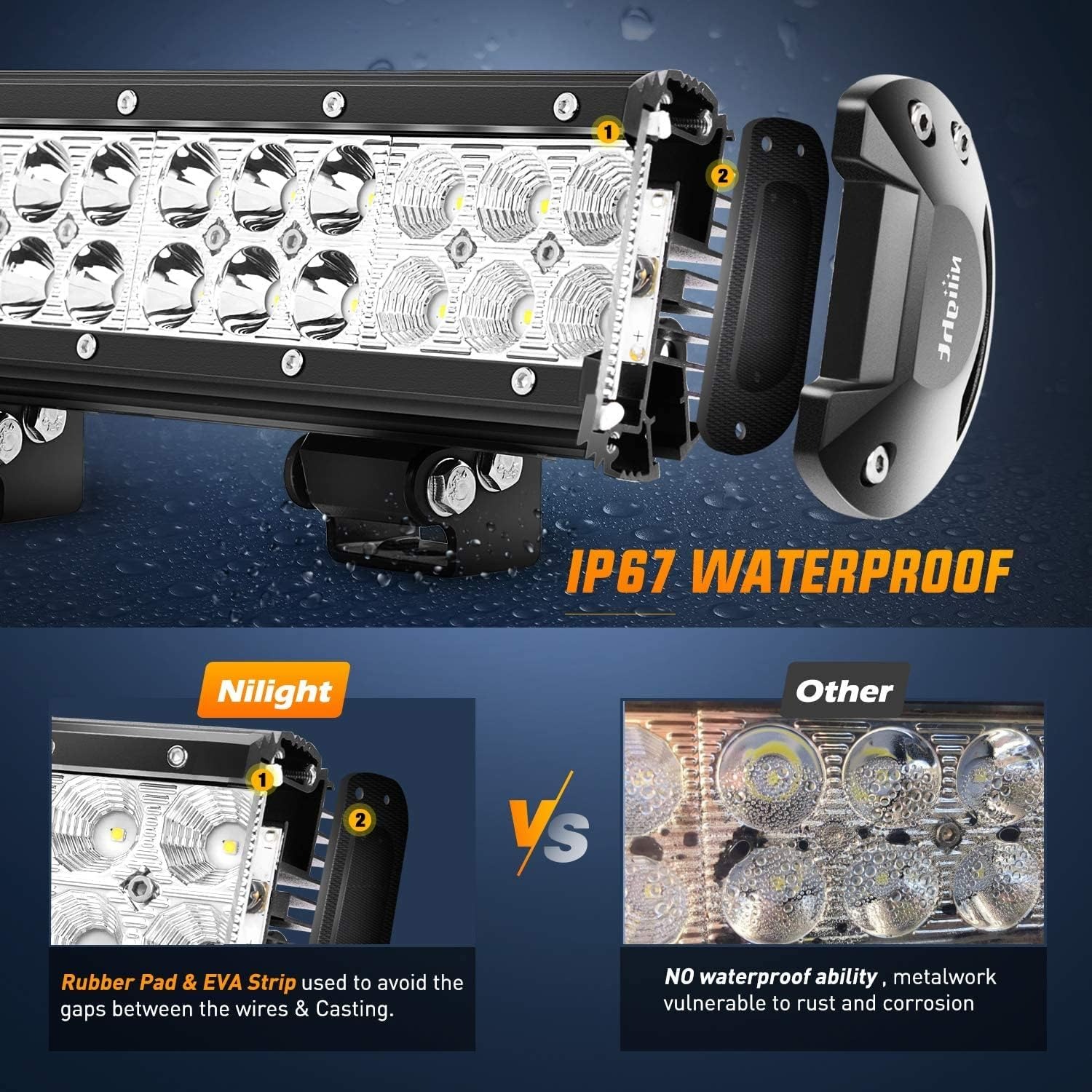 Barra de Luz LED Nilight 20 Po - Flood Tray Table avaliação e preço