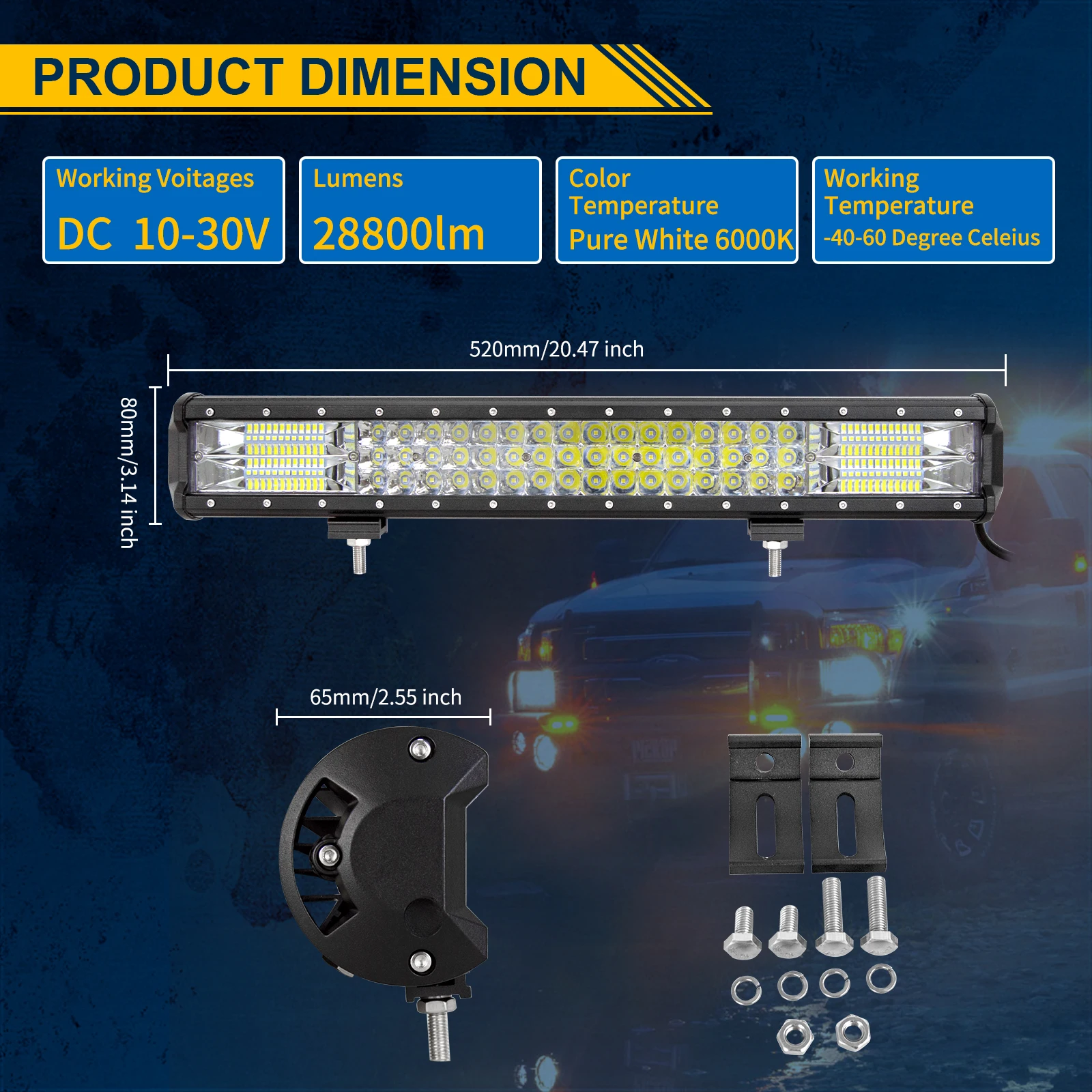 Barra de luz led de três filei - Flood Tray Table avaliação e preço
